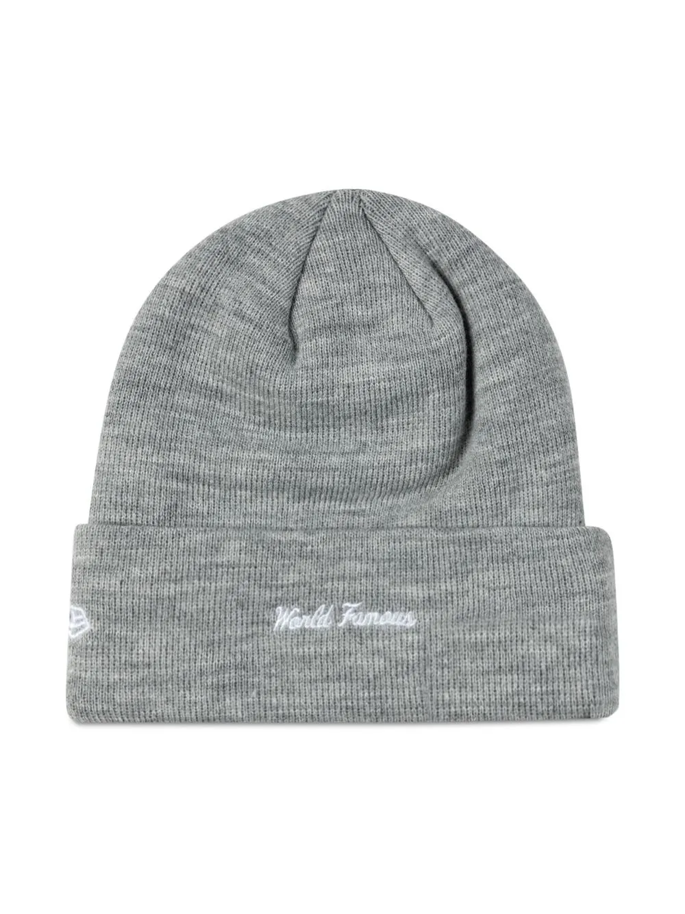 Shop Supreme X New Era Box Logo Knitted Beanie In Grey