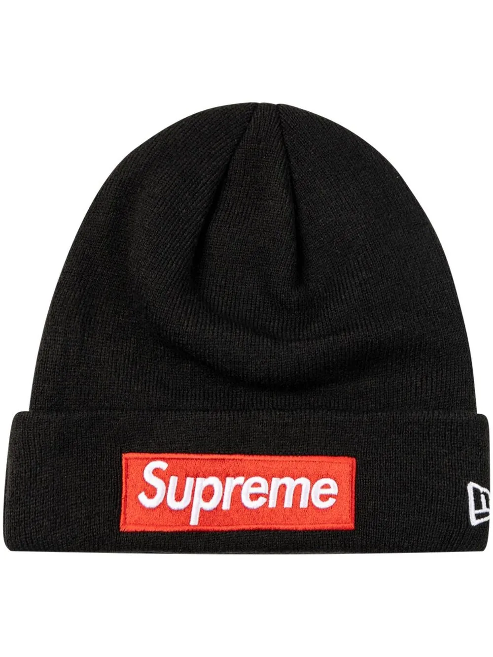 Supreme X New Era Box Logo Beanie In Black