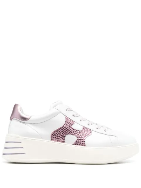 Hogan - side logo-patch low-top sneakers