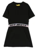 Off-White Kids logo-tape waistband dress - Black