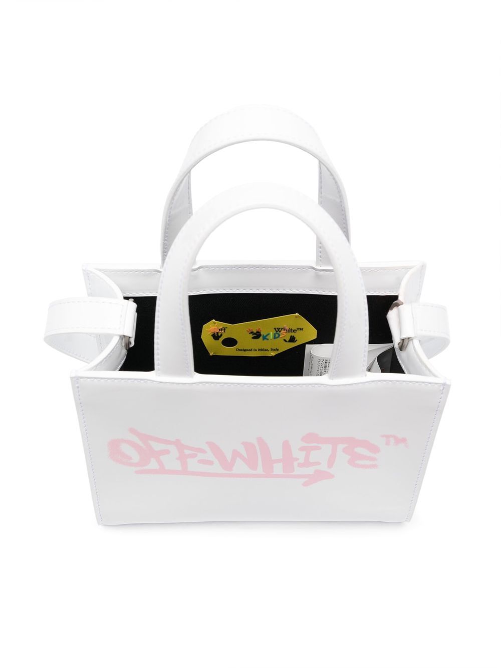 Off-white Kids' Logo-print Tote Bag In Pink