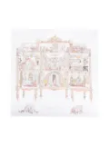 Atelier Choux patterned intarsia knit blanket - White