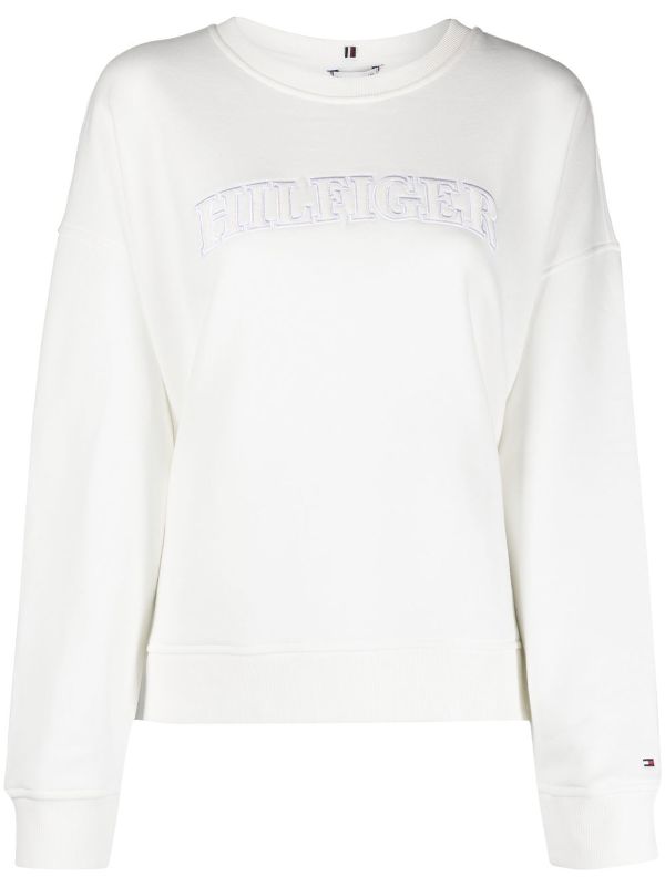 Tommy Hilfiger logo-embroidered long-sleeve T-shirt - Farfetch