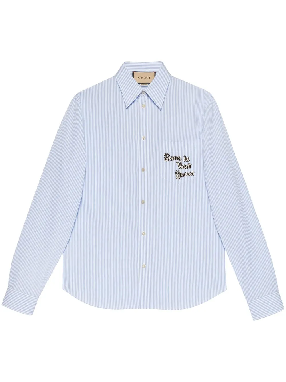 

Gucci camisa con rayas estampadas - Azul