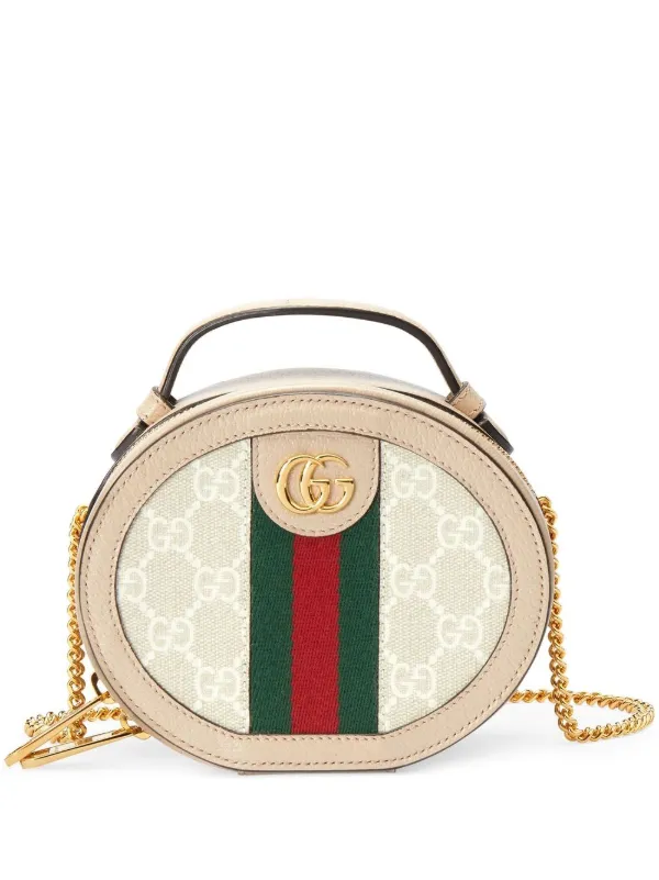 Gucci Mini Ophidia Chain Bag in Neutrals