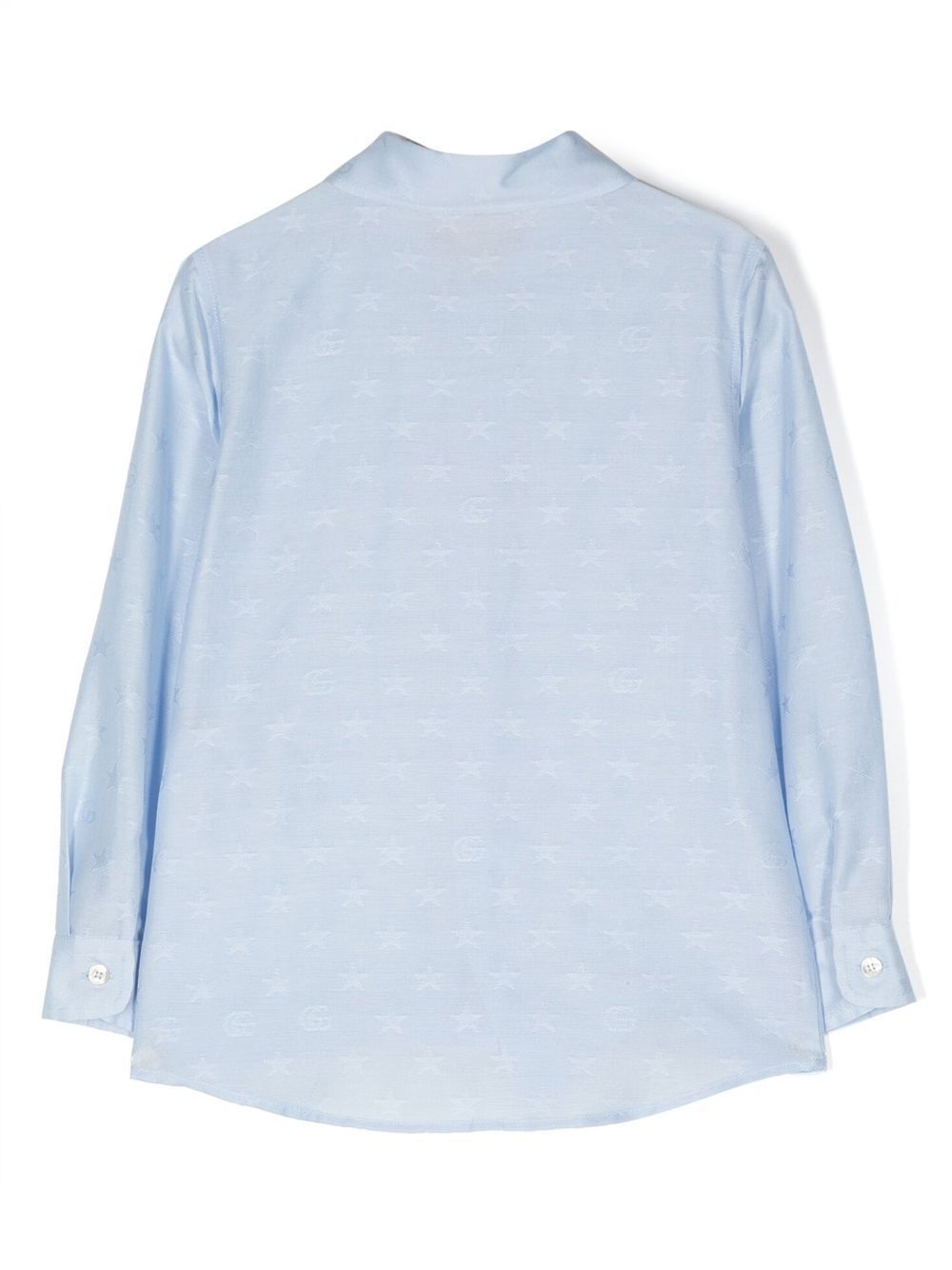 Gucci Kids Double G star cotton shirt - Blue