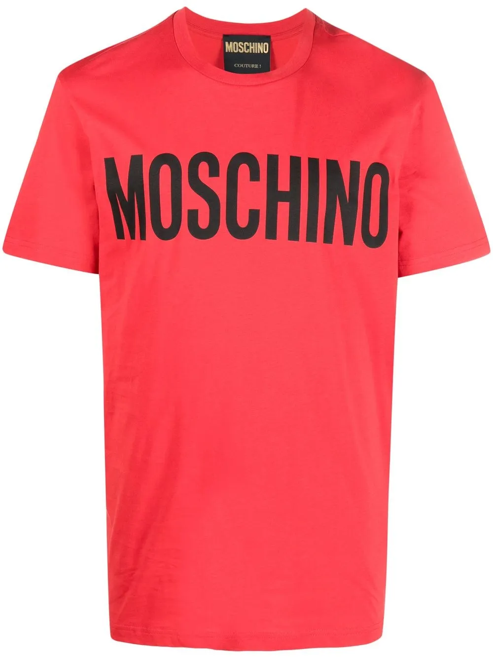 

Moschino logo-print detail T-shirt - Red