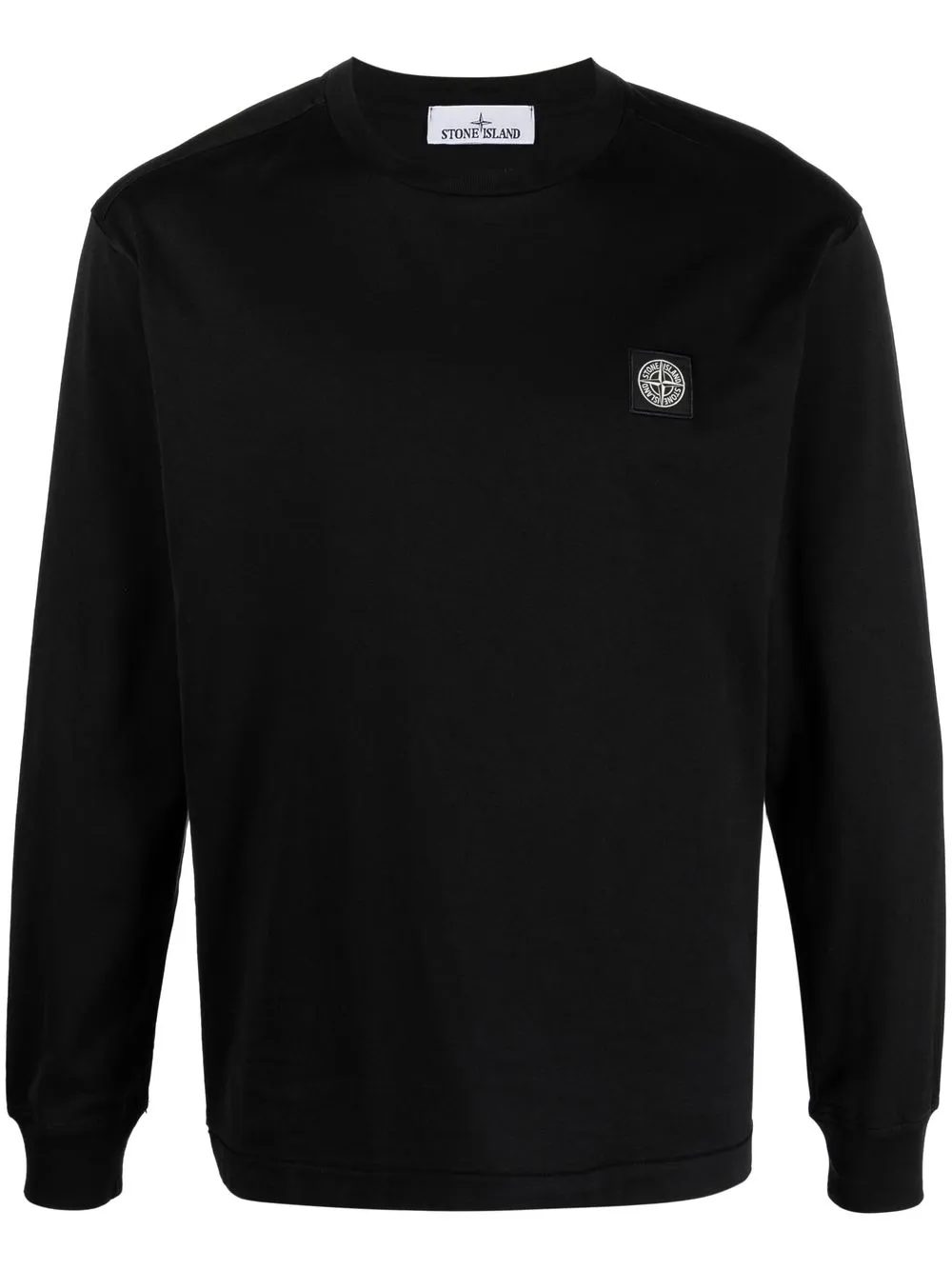 

Stone Island top con parche del logo - Negro