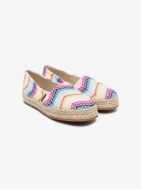 Missoni Kids zigzag-mønstrede slip on-espadriller