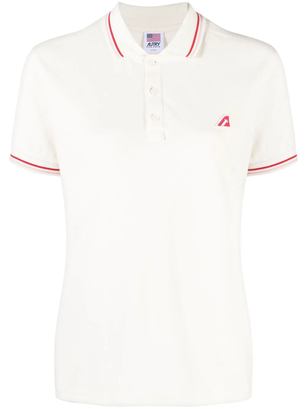 

Autry chest embroidered-logo polo shirt - Neutrals