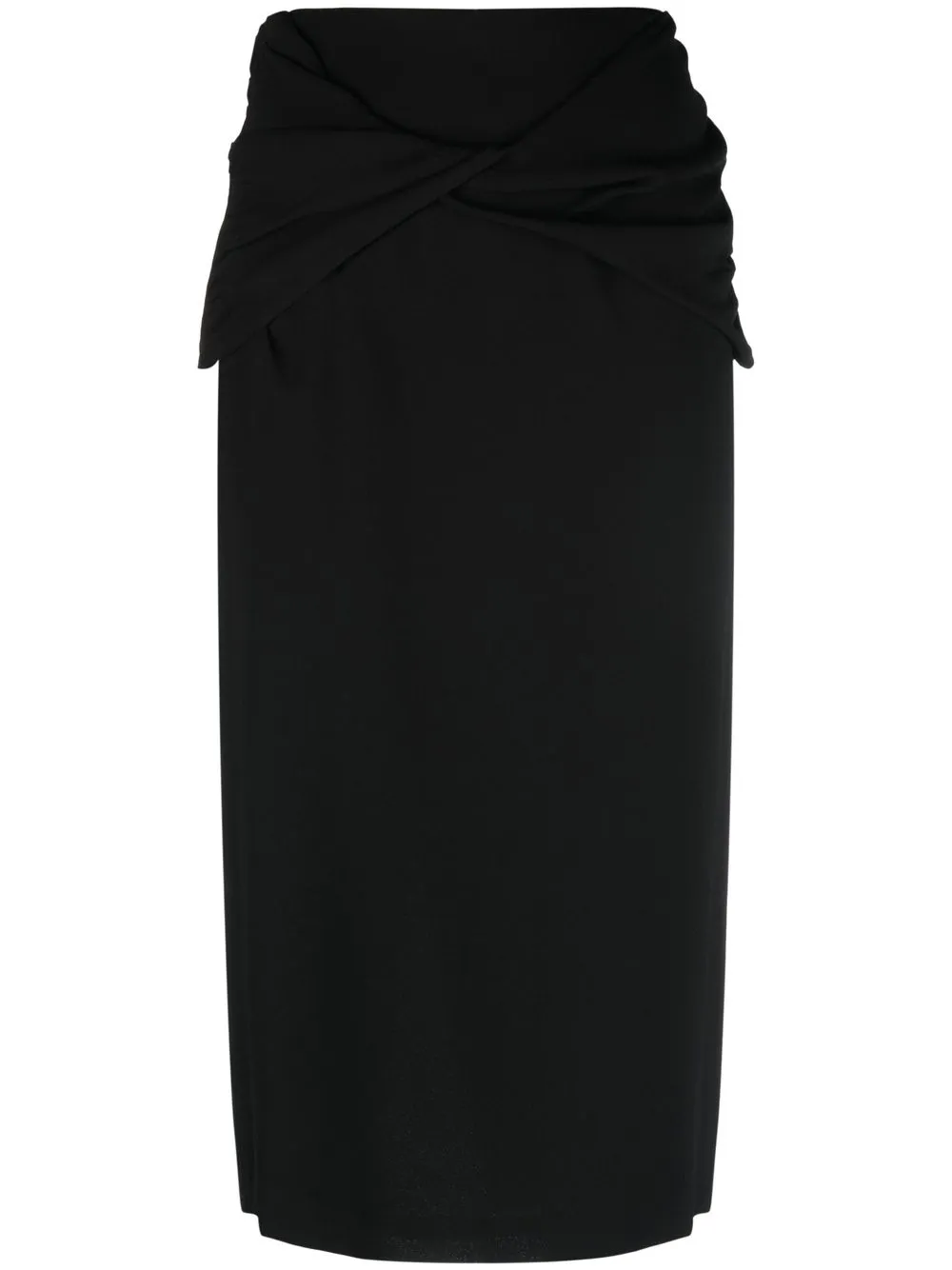 

Blumarine twisted-detail midi-skirt - Black