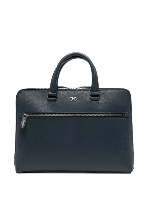 Ferragamo Gancini leather laptop bag