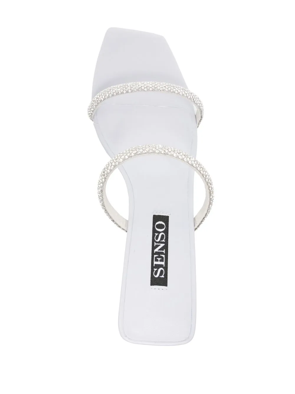 Senso Umber Iii Square-toe 90mm Sandals In Silver