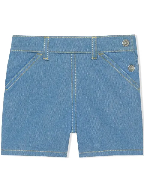 Gucci Kids شورت برمودا أوكسفورد جينز