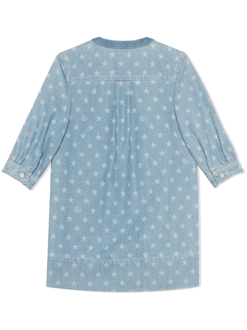 Gucci Kids Midi-jurk met sterrenprint - Blauw