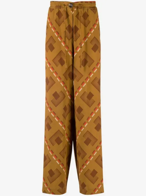 Pierre-Louis Mascia patterned wide-leg trousers