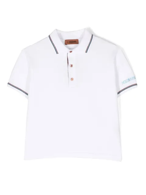 Missoni Kids Camisa polo mangas curtas com logo