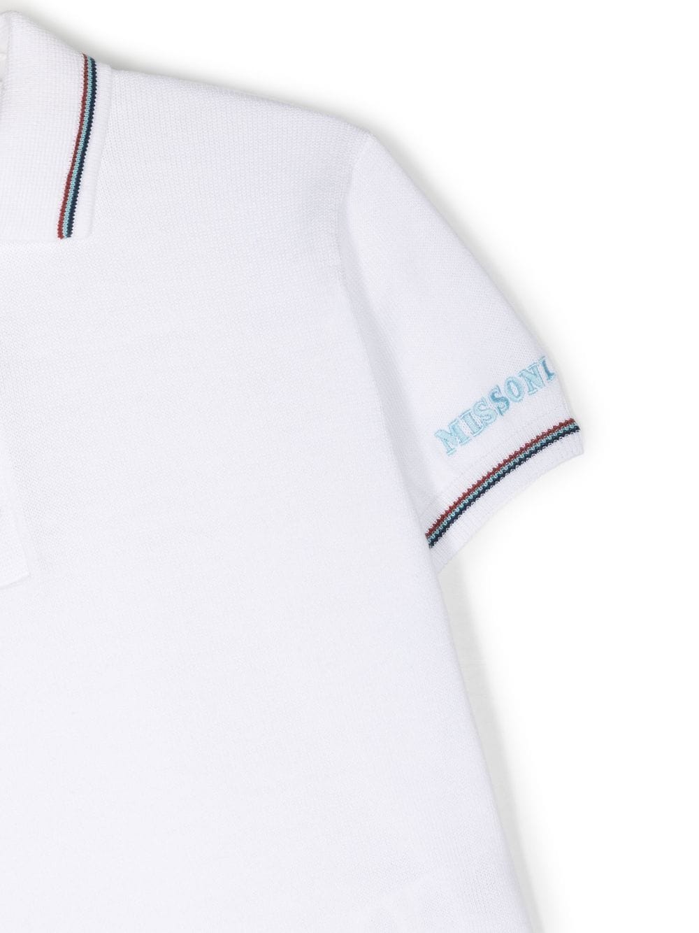 Shop Missoni Logo-print Short-sleeved Polo Shirt In White