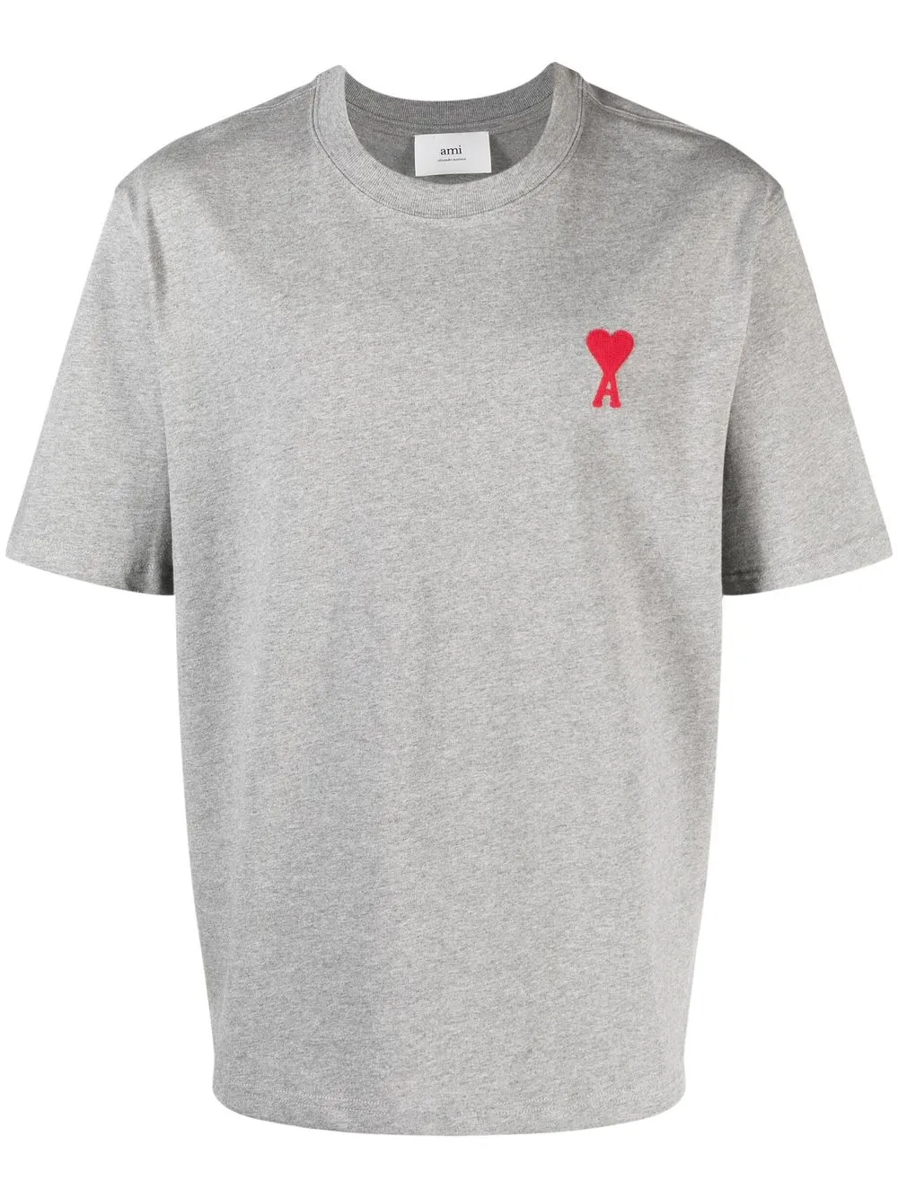 

AMI Paris embroidered cotton T-Shirt - Grey