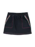 Missoni Kids zigzag-embroidered skirt - Blue
