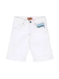 Missoni Kids zigzag-embroidered shorts - White