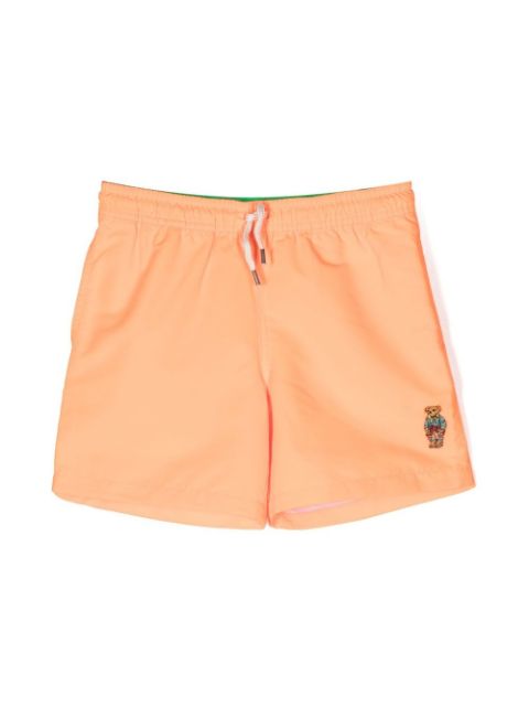 POLO RALPH LAUREN KIDS logo-patch swim shorts