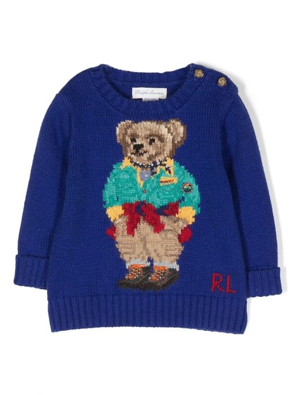 Polo Ralph Lauren Polo Bear Motif Knitted Jumper - Farfetch