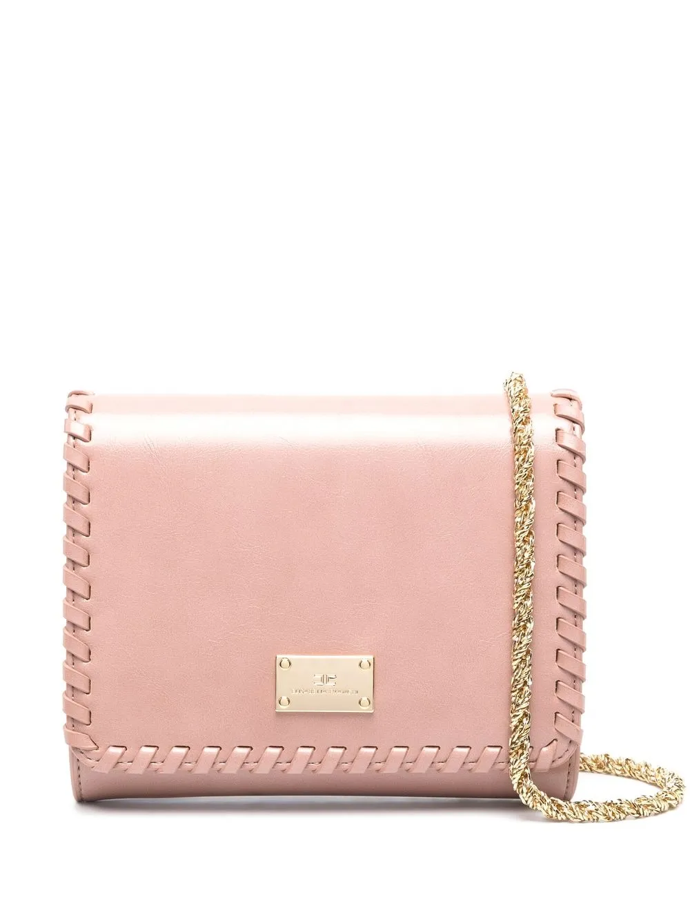 

Elisabetta Franchi logo-plaque detail shoulder bag - Pink