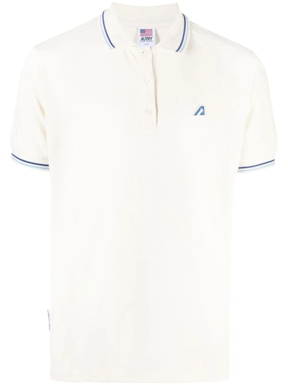 

Autry logo-patch short-sleeved polo shirt - Neutrals