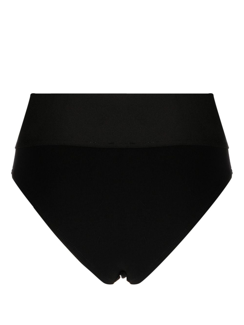 Shop Balenciaga High-waisted Logo-band Briefs In Black