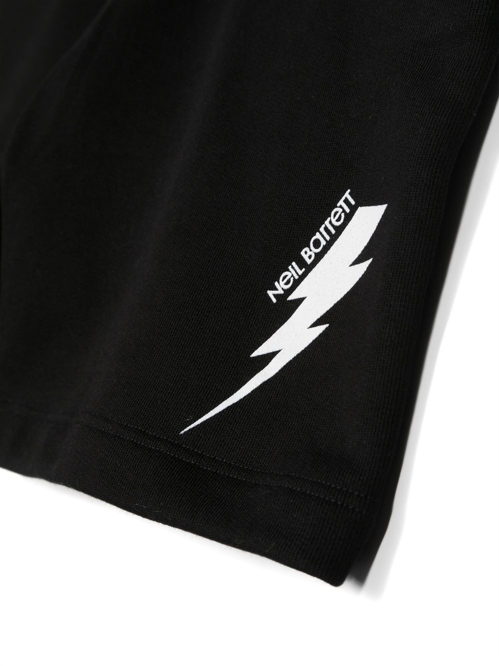 Shop Neil Barrett Logo-print Shorts In 黑色