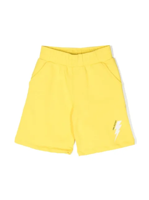 Neil Barrett Kids lightening-logo shorts
