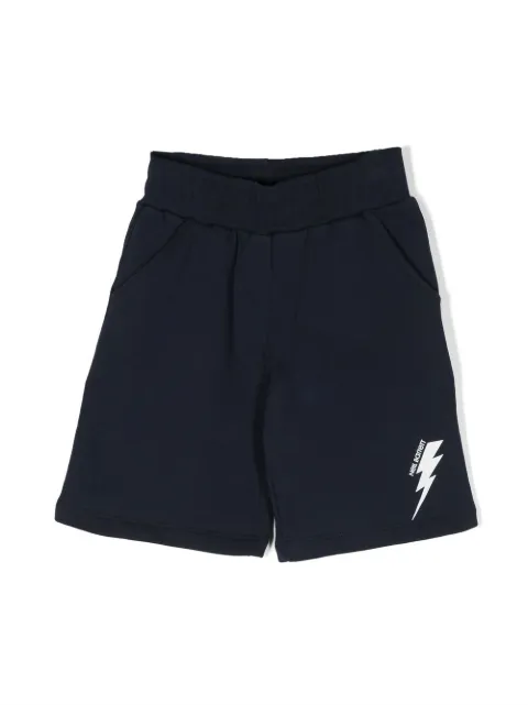 Neil Barrett Kids logo-print shorts