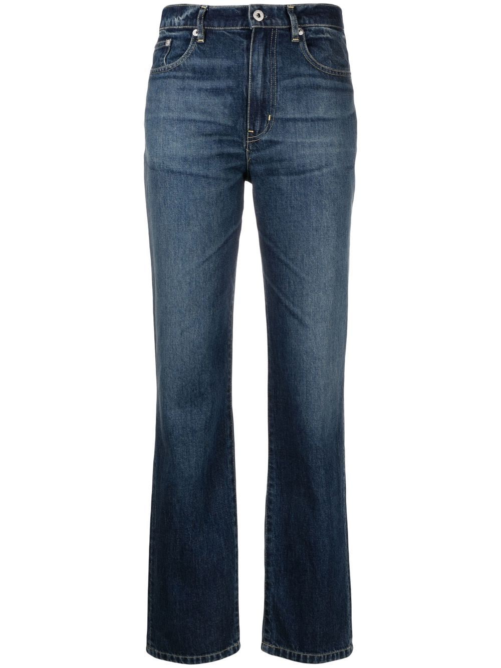 Shop Kenzo Mid-rise Straight Jeans In Blau