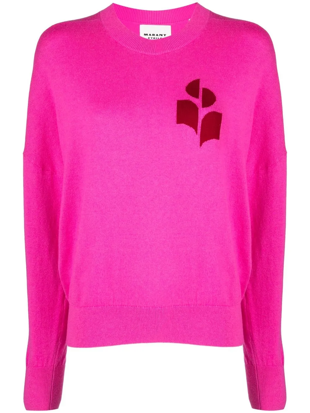 

Isabel Marant Étoile logo-print wide-sleeved jumper - Pink