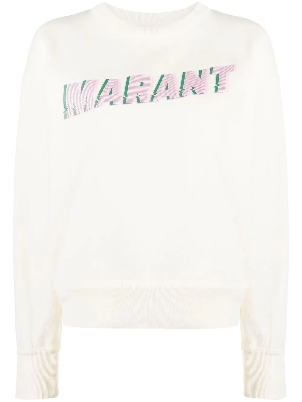 

Isabel Marant Étoile logo-print cotton sweatshirt - Neutrals