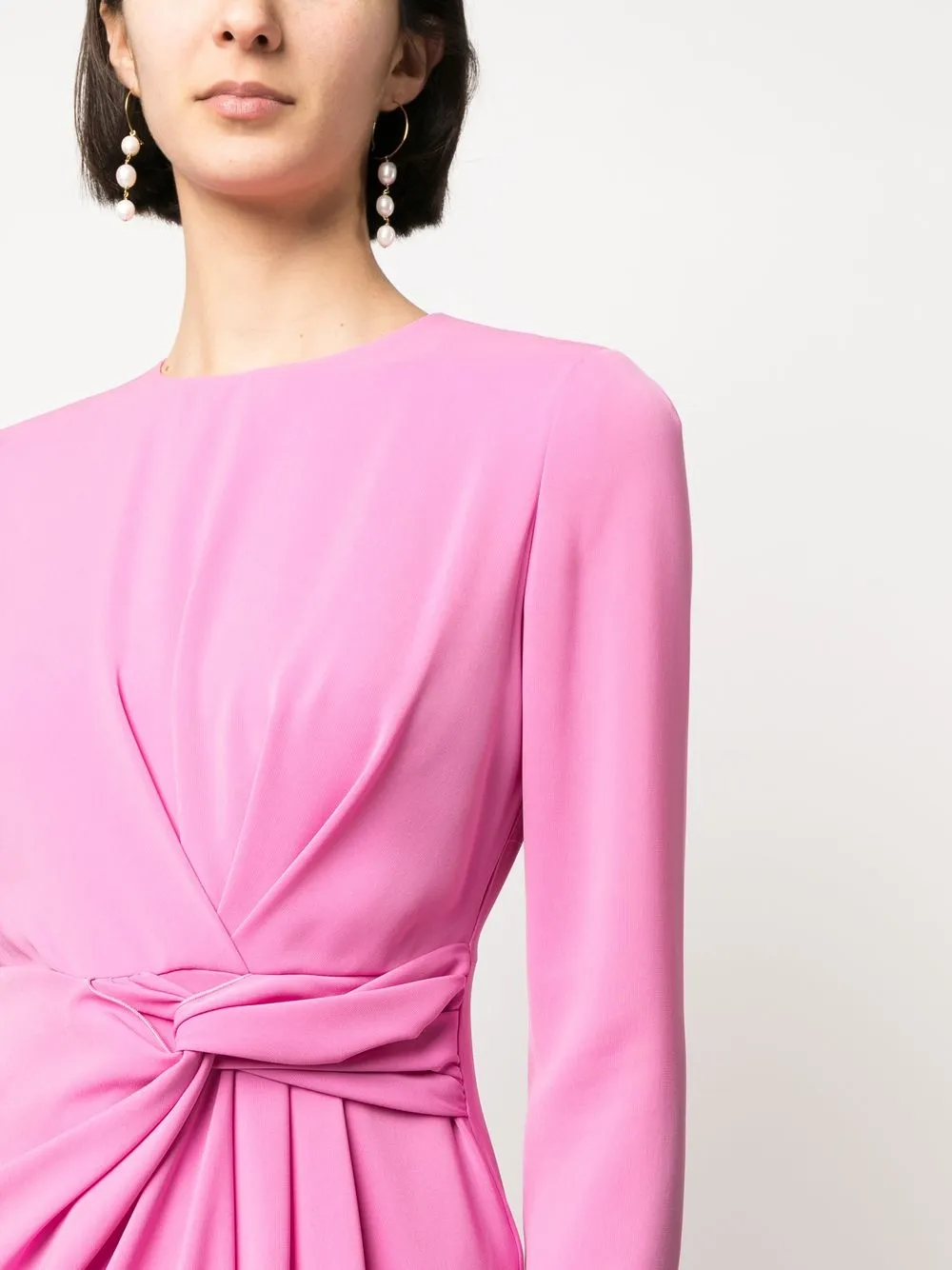 Max Mara Midi-jurk met geknoopt detail Roze