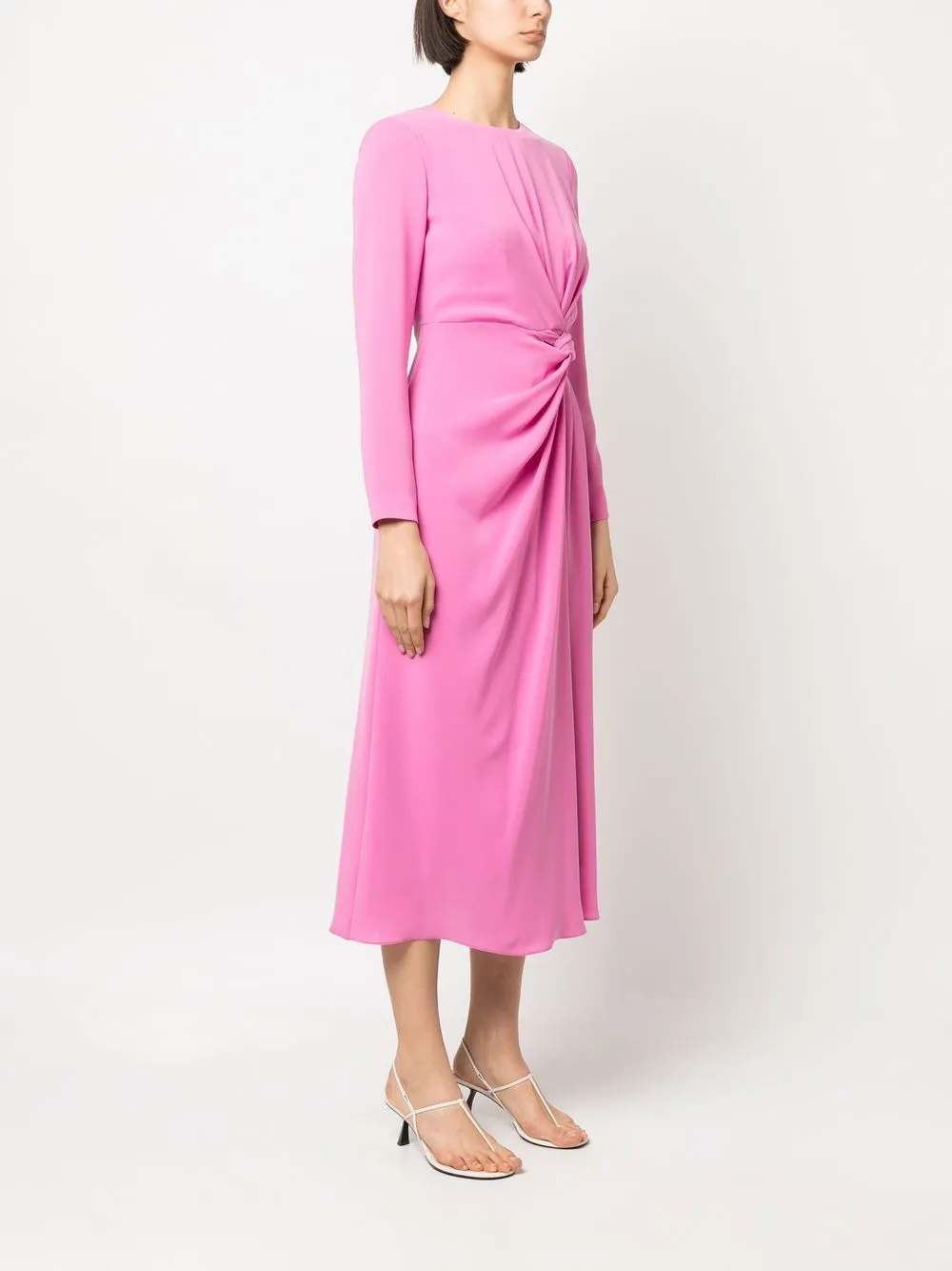 Max Mara Midi-jurk met geknoopt detail Roze