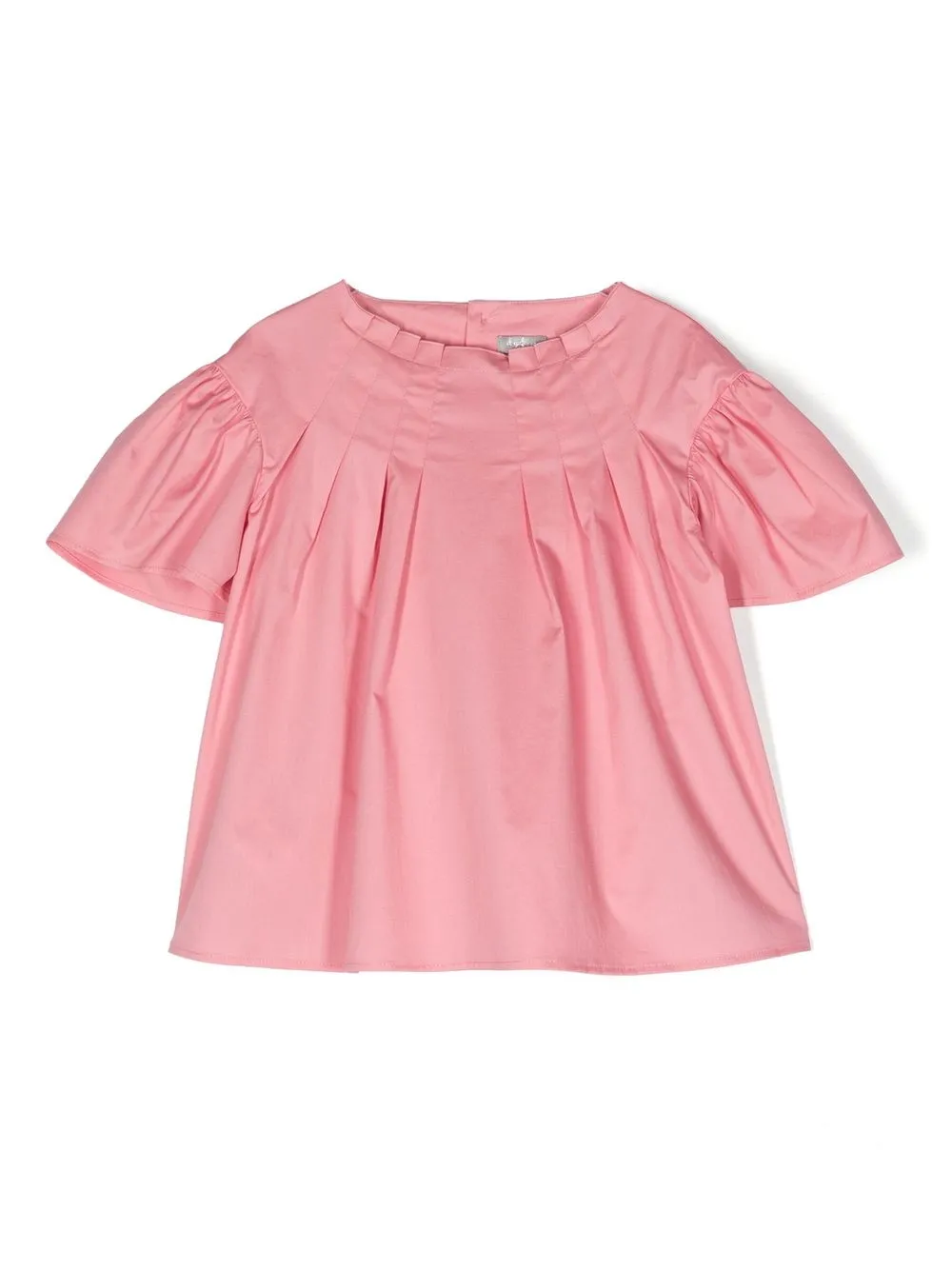 

Il Gufo pleat-detail flared blouse - Pink