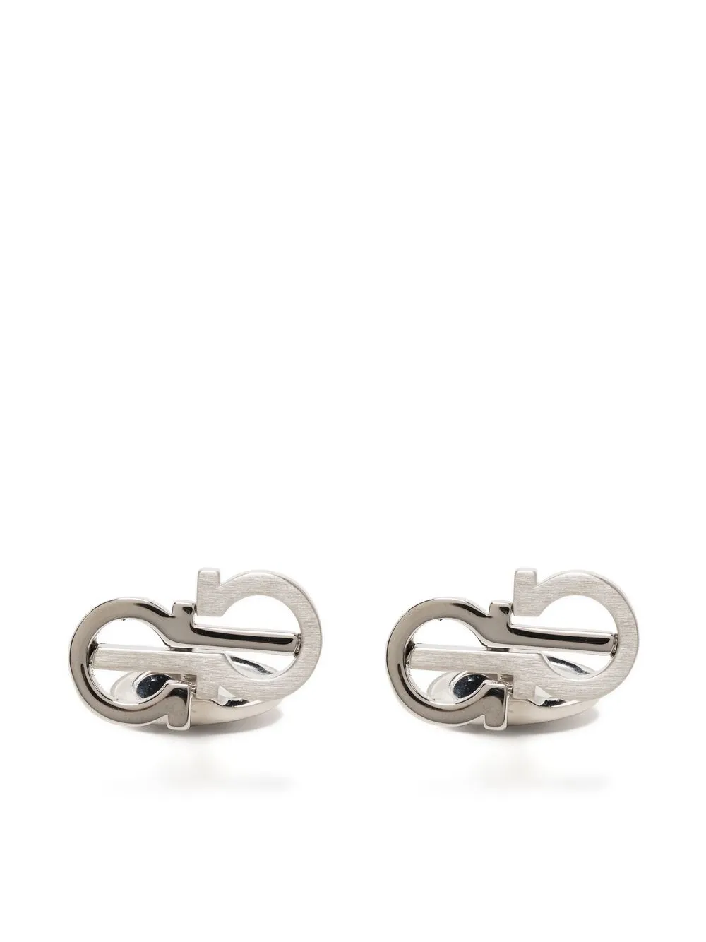 

Ferragamo Gancini-detail silver cufflinks