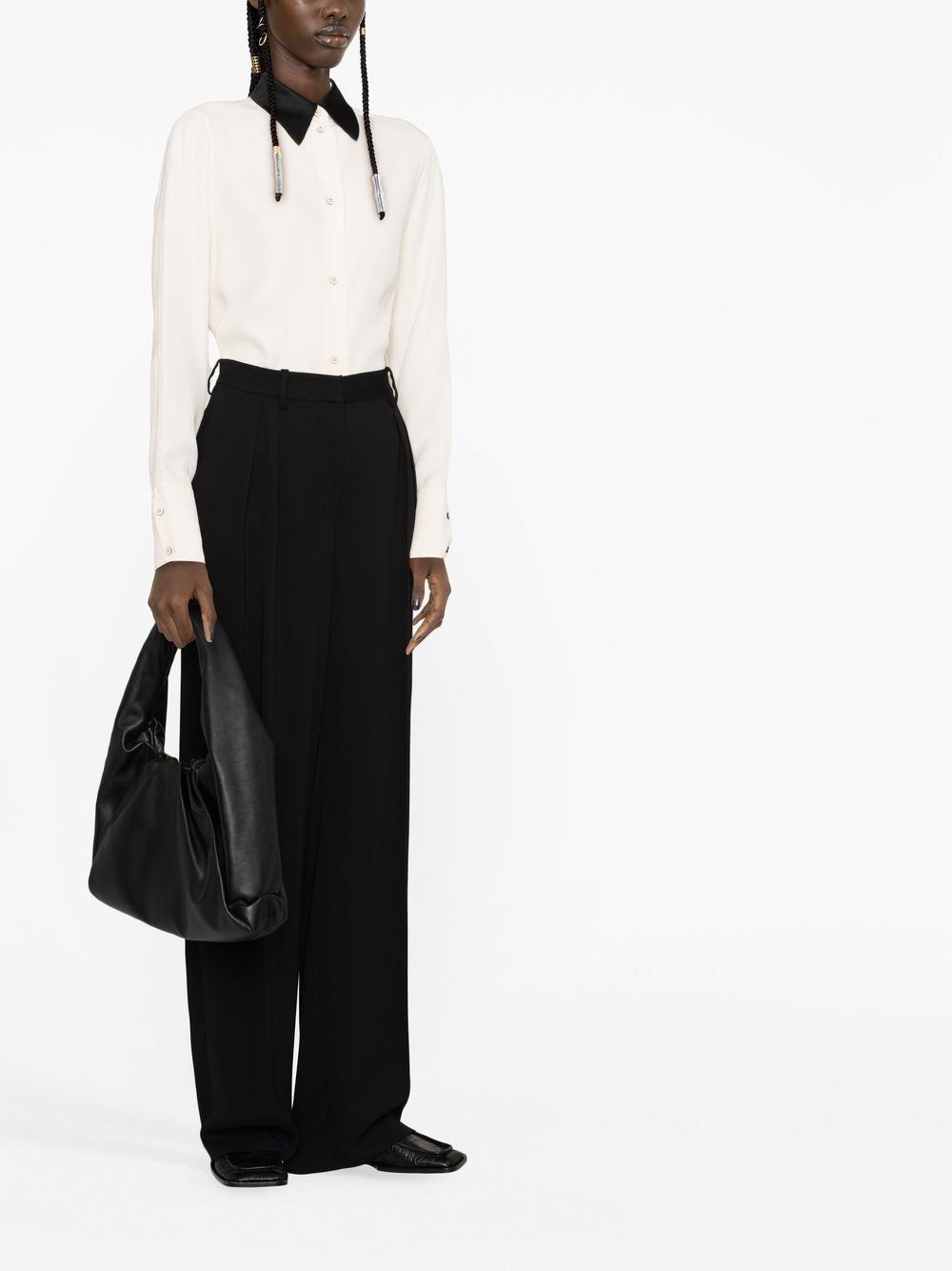 Shop Jil Sander Two-tone Long-sleeve Shirt In Neutrals