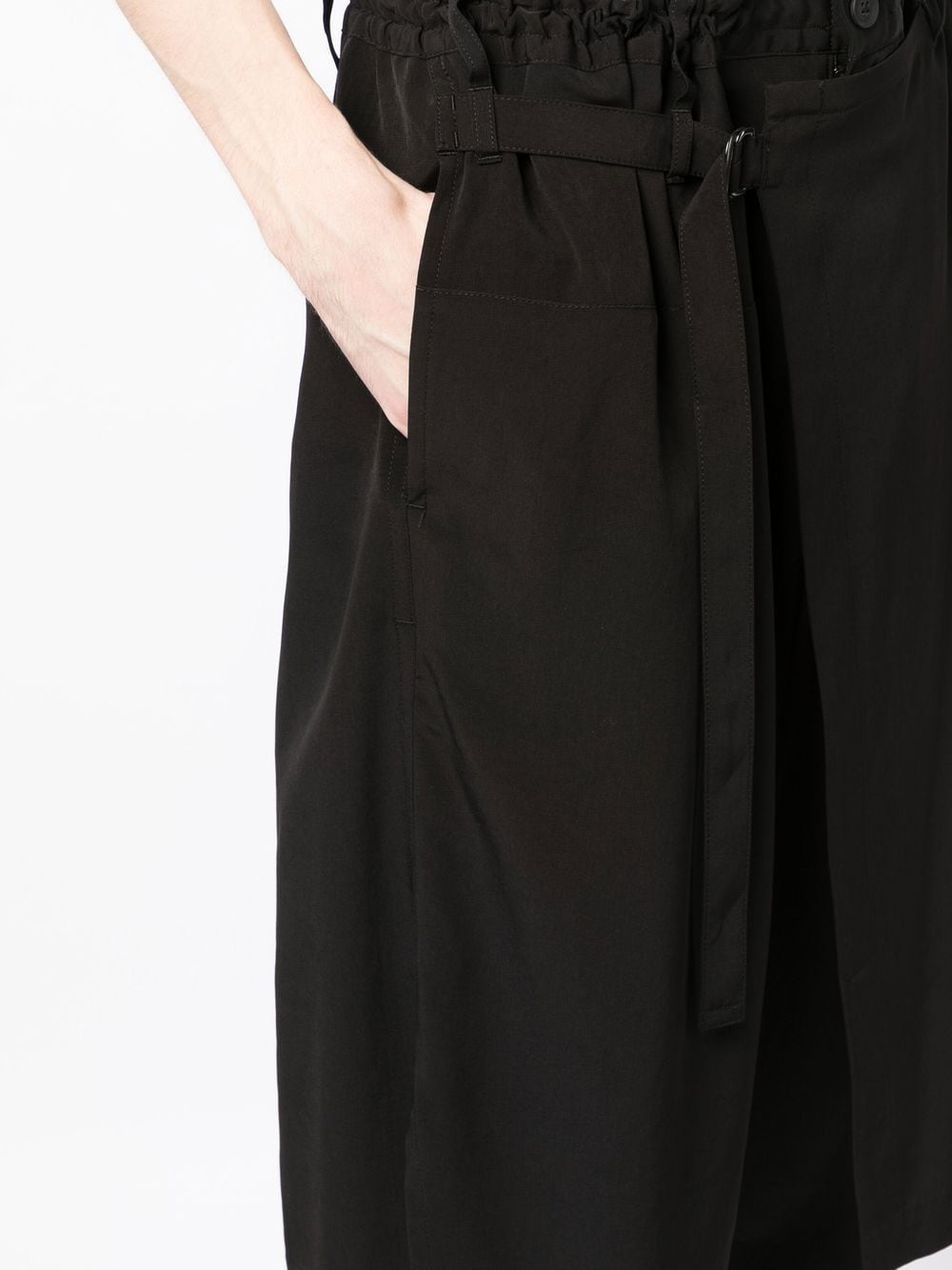 Shop Yohji Yamamoto U-standard Wrap Pants In Black