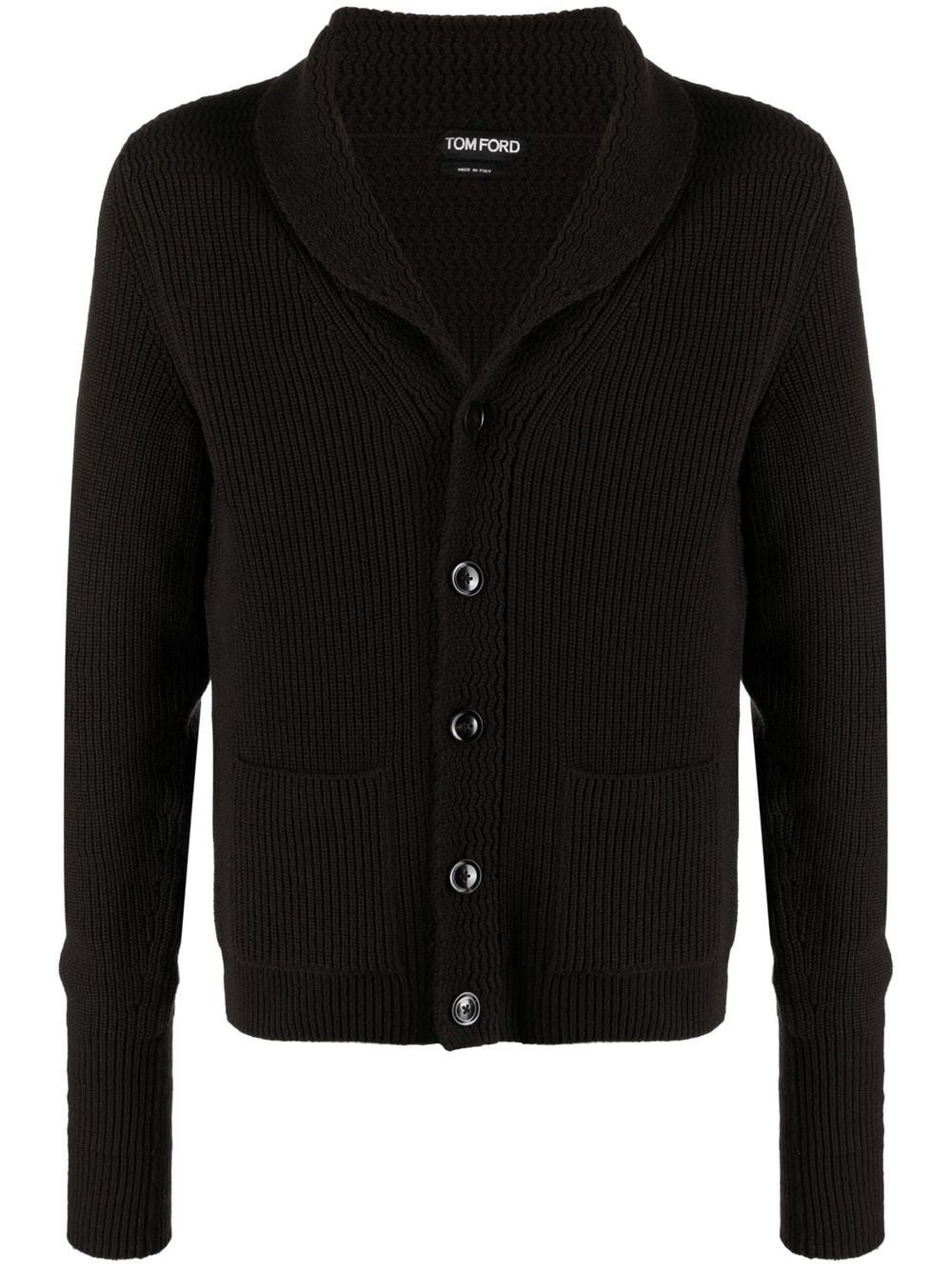 

TOM FORD cashmere ribbed-knit cardigan - Brown