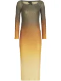 ETRO gradient-effect ribbed-knit dress - Yellow