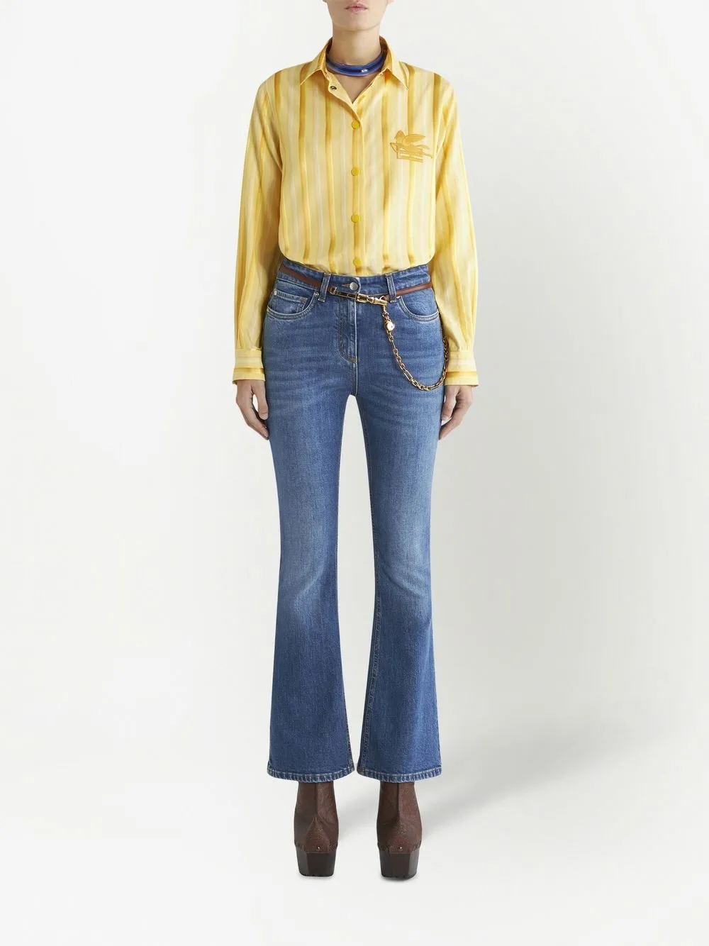 ETRO Gestreepte blouse - Geel