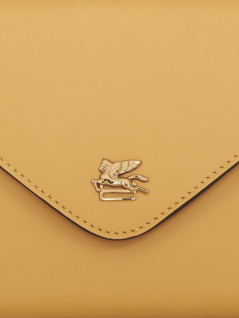Shop Etro Leather Envelope Purse In Yellow