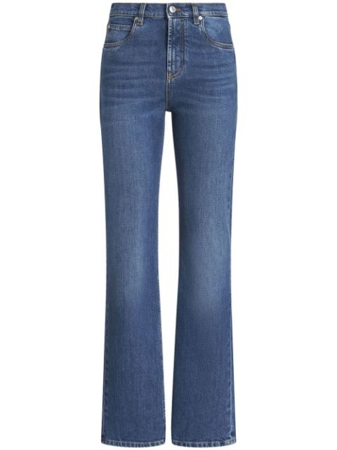 ETRO logo-applique straight-leg jeans Women