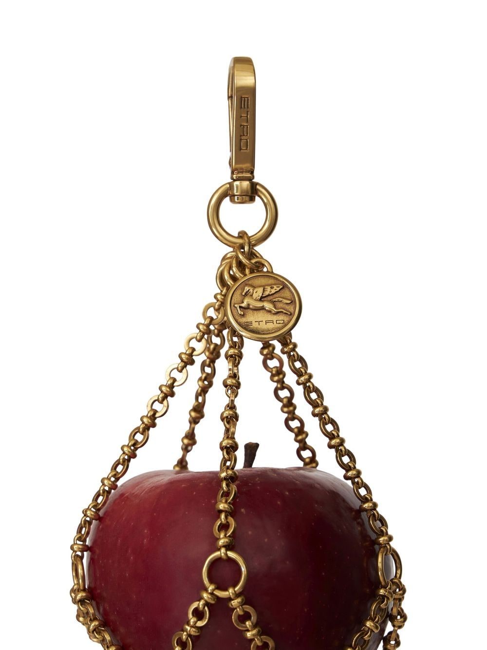 Shop Etro Chain-link Apple Bag In Gold