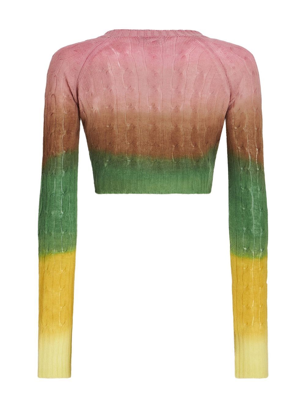 ETRO gradient cable-knit cropped jumper Women