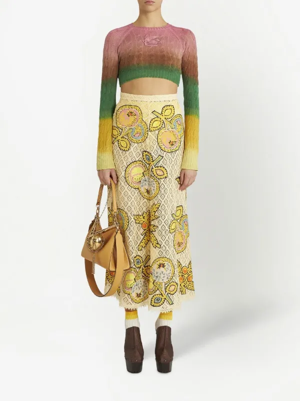 ETRO エトロ ケーブル編みニット セーター ピンク系 イタリア製 ETRO エトロ ケーブル編みニット セーター ピンク系 イタリア製